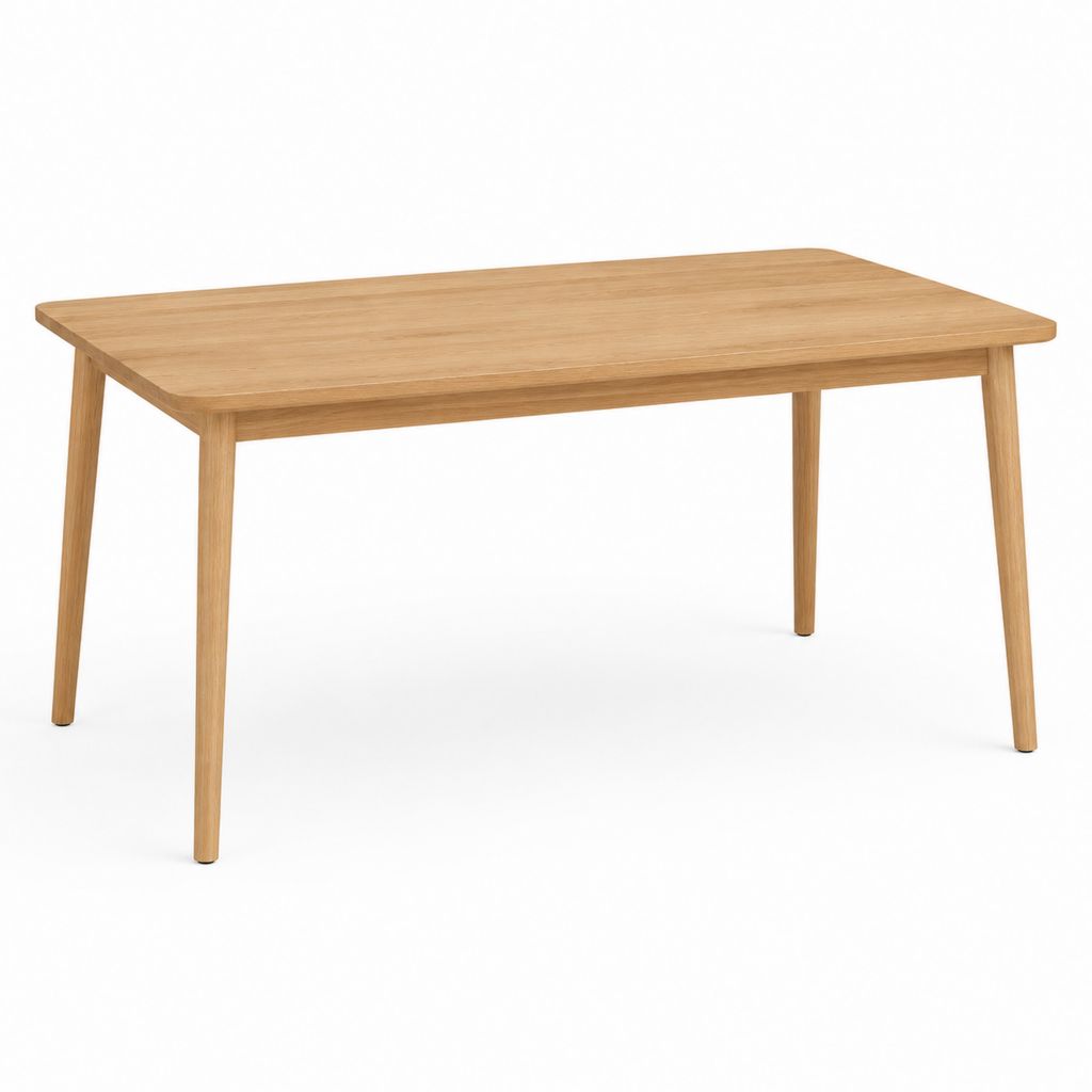 Tavolo da pranzo rettangolare rovere naturale in rovere massello 120 x 80 x 75 cm