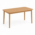 Tavolo da pranzo rettangolare in rovere massello naturale 120 x 75 x 75 cm