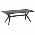 Tavolo da pranzo rettangolare grigio effetto pietra in MDF e acciaio 160 x 90 x 75 cm